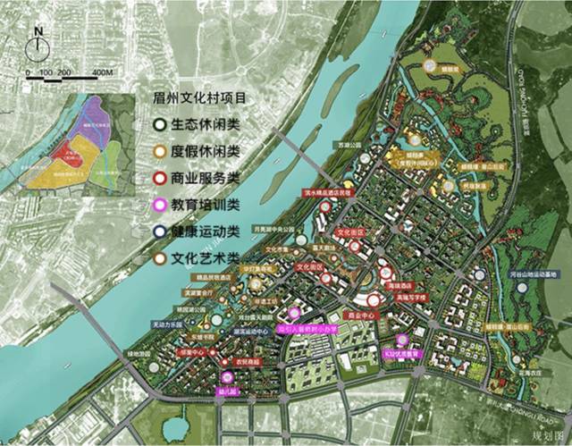 眉州文化村现阶段规划示意图 图片来源:眉州文化村公众号