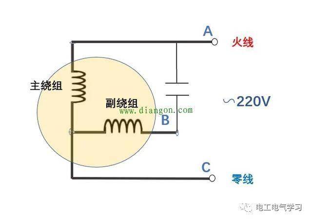 单相电机主绕组,副绕组判断方法图解