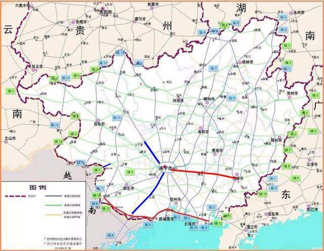 吴圩至上思段)岑溪(粤桂界)至大新公路(横县至南宁段)岑溪(粤桂界)至