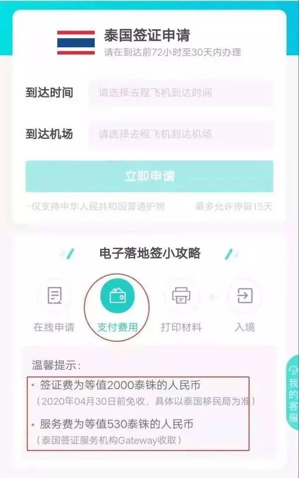 【干货】如何使用支付宝办理泰国电子落地签证？