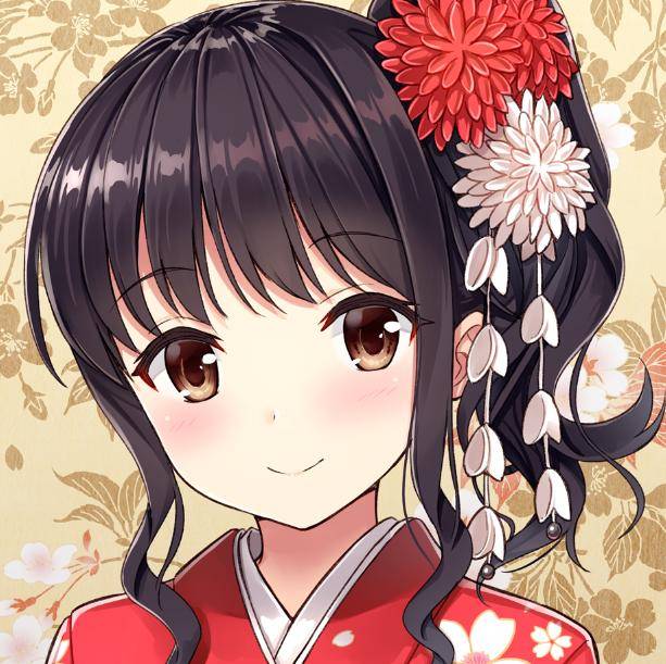 原创二次元小清新和风头像:秀丽端庄,花容月貌的二次元美人儿!