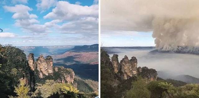 澳大利亚山林大火前后的惊人对比!