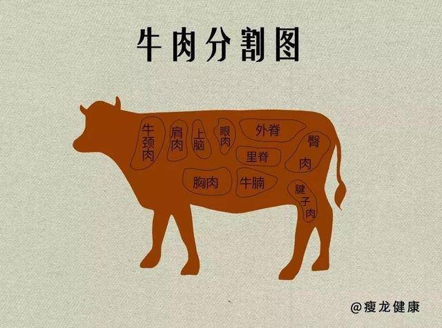 西冷牛排:牛后腰脊柱两侧的后腰脊肉,油花较少分布均匀,比菲力牛排
