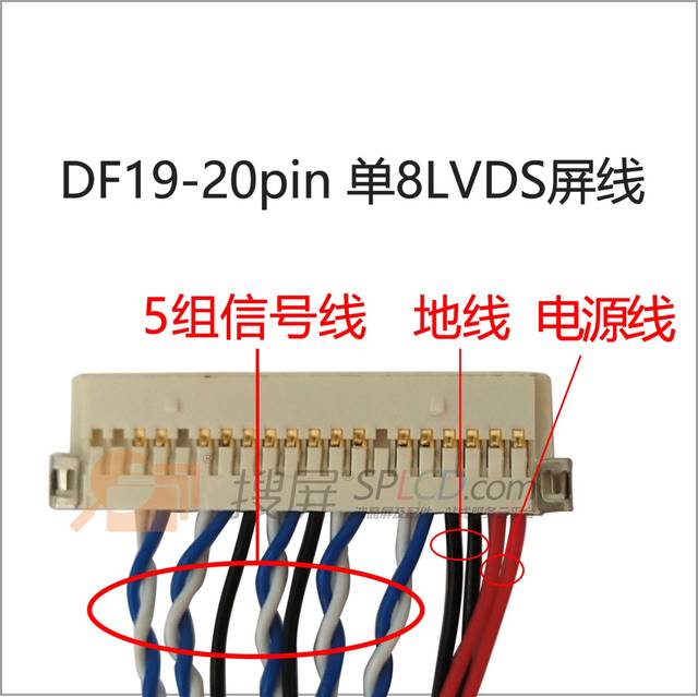 二, lvds接口 1,d6l(单6位lvds):分为14针插,20针插,14片插,30片插.