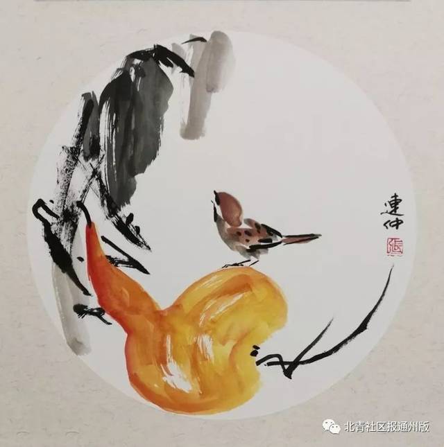 【运河画苑】读张连仲写意花鸟鱼画,怎能让人不爱!