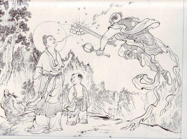 李云中绘封神演义万仙阵,线条飘逸,潇洒自然