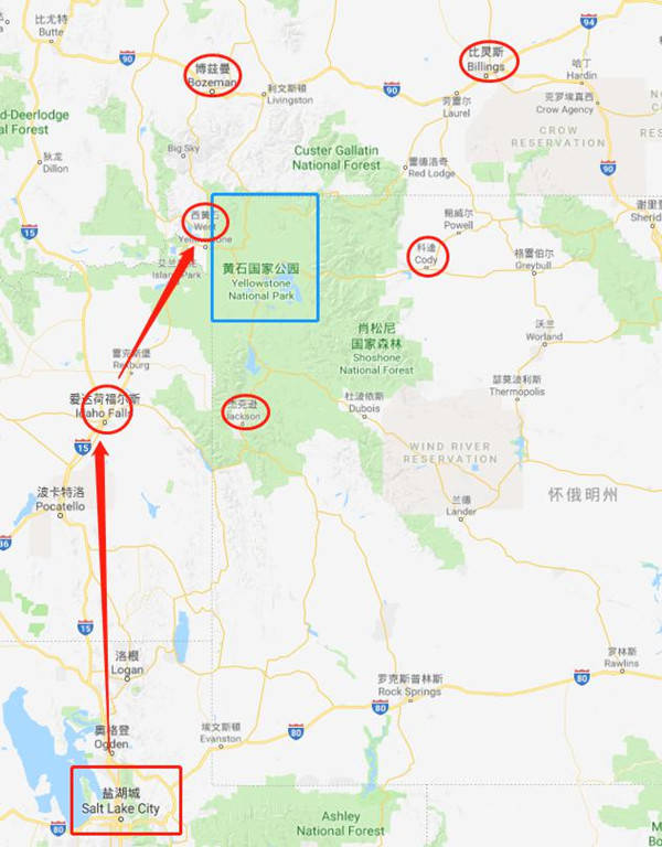 从盐湖城到黄石国家公园 盐湖城到黄石攻略