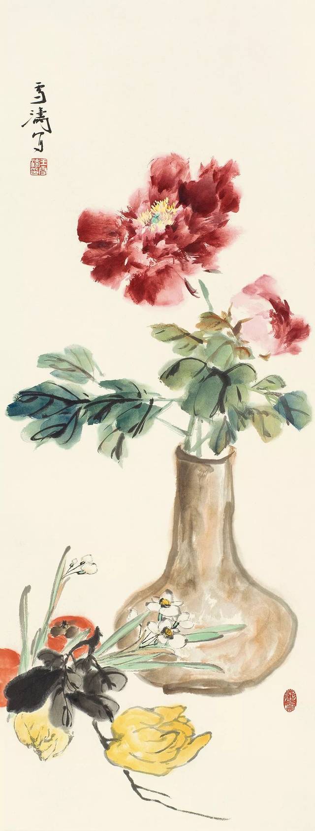 王莹没骨花鸟画教程:牵牛花(1-3),王雪涛小写意花鸟,鲜活多姿,情趣