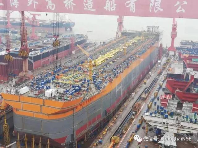 外高桥造船fpso 项目2#船h1497船主甲板实现贯通_手机