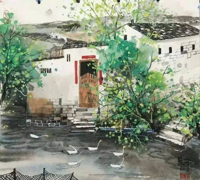 画家笔下的潮汕乡村风景画,真养眼!