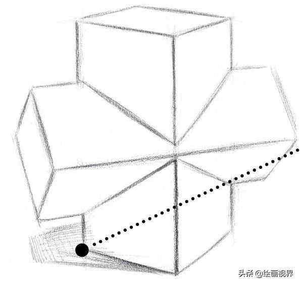 零基础素描教程:分步骤讲解单个石膏贯穿体的画法,快来学习临摹