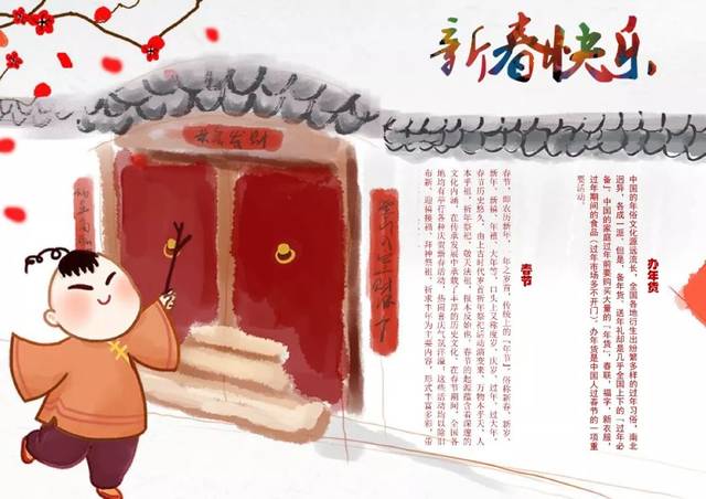 2020年鼠年春节实用手抄报,假期陪孩子动动手吧!