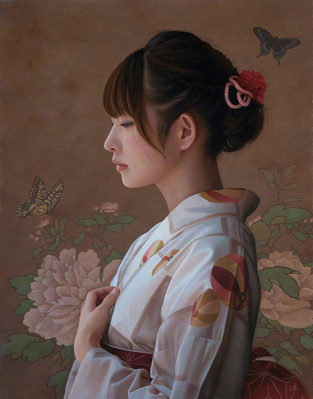 油画大师 冈靖知 日本油画超写实第一人 他笔下的少女