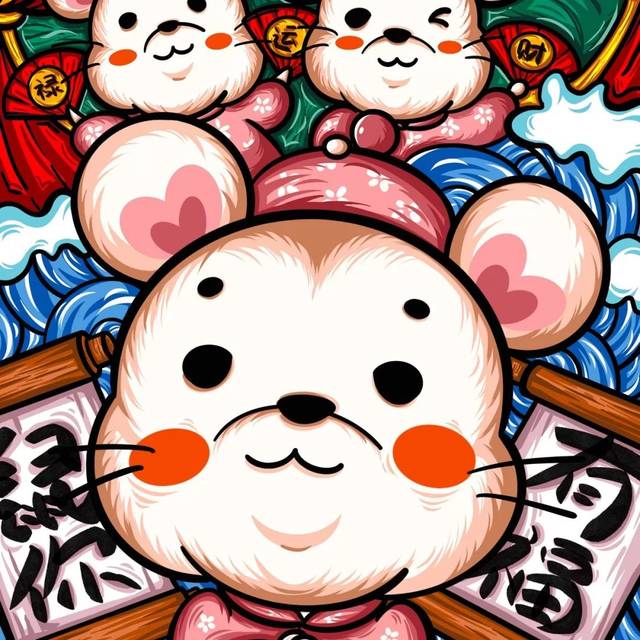 鼠年朋友圈背景图 表情包 | 鼠你幸福 鼠你有钱
