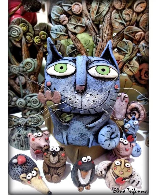 艺术家elena trifonova粘土作品欣赏