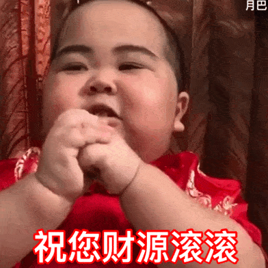 祝您财源滚滚(网红印尼小胖几babyjrsugiantotatan拜年表情包)