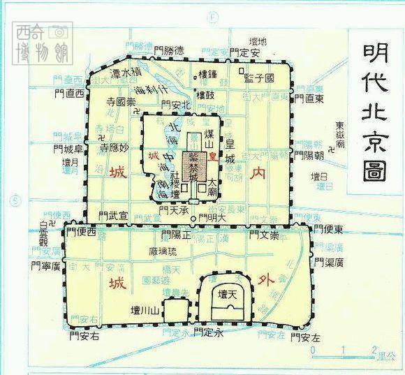 明代的北京城.