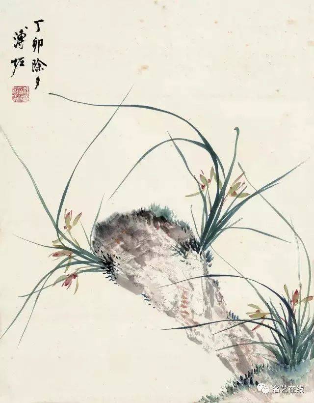 溥佐画兰,典雅幽香!
