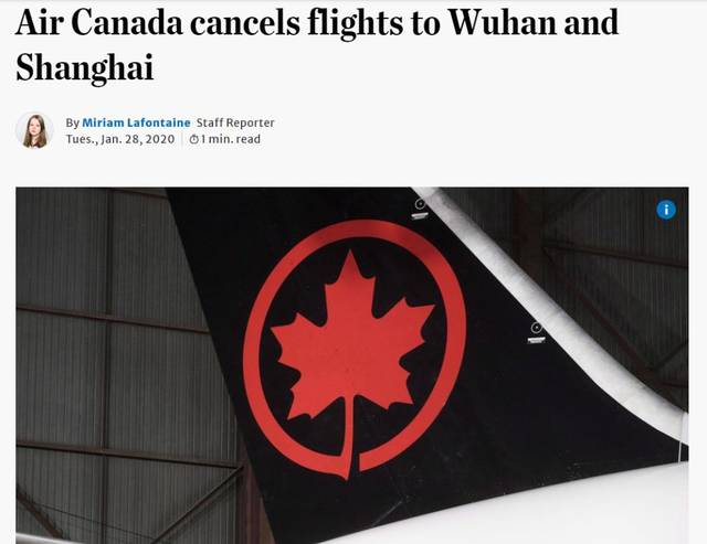 【突发】加拿大航空宣布停止与中国航班! 加拿