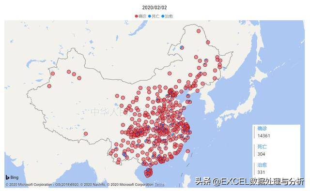 power bi 做新冠状病毒疫情的数据可视化分析