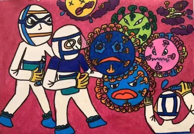 战"疫",睢宁儿童画小画童在行动|作品集(二)_手机搜狐