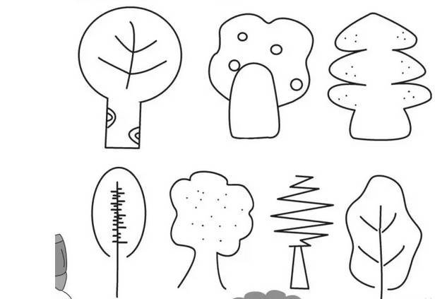 花和树木简笔画--摘自最新版儿童绘画大全--赶紧教孩子吧