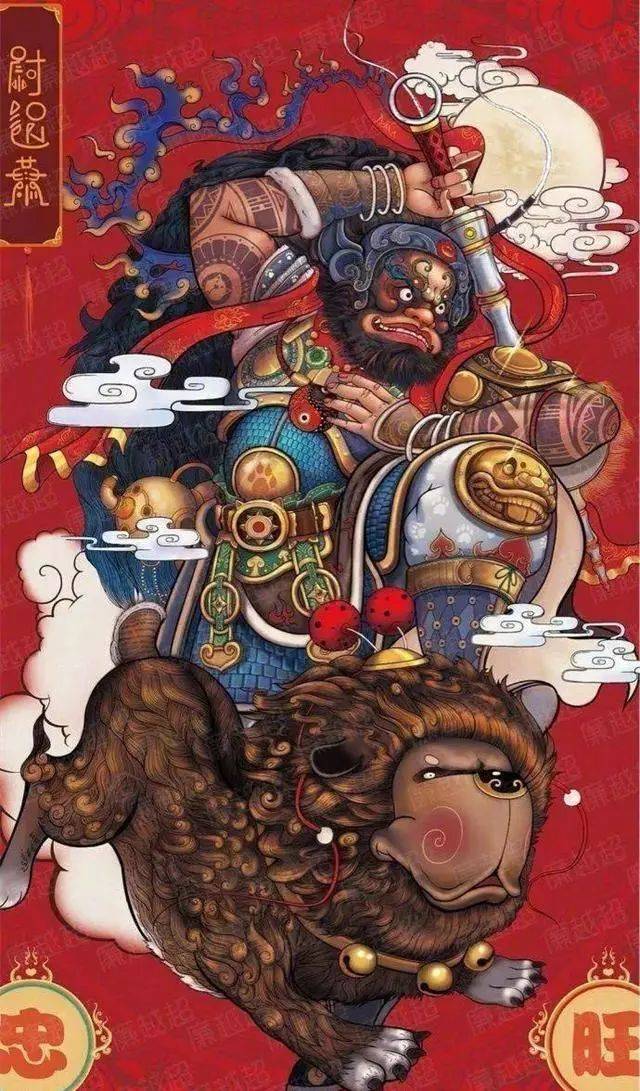 【砚外之艺】 9幅中国门神高清年画,设为手机壁纸辟邪驱魔