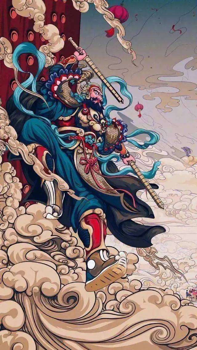 【砚外之艺】 9幅中国门神高清年画,设为手机壁纸辟邪