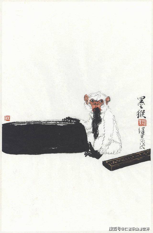 他的水墨猴画—有趣堪比表情包,看得人很上头!太有才了