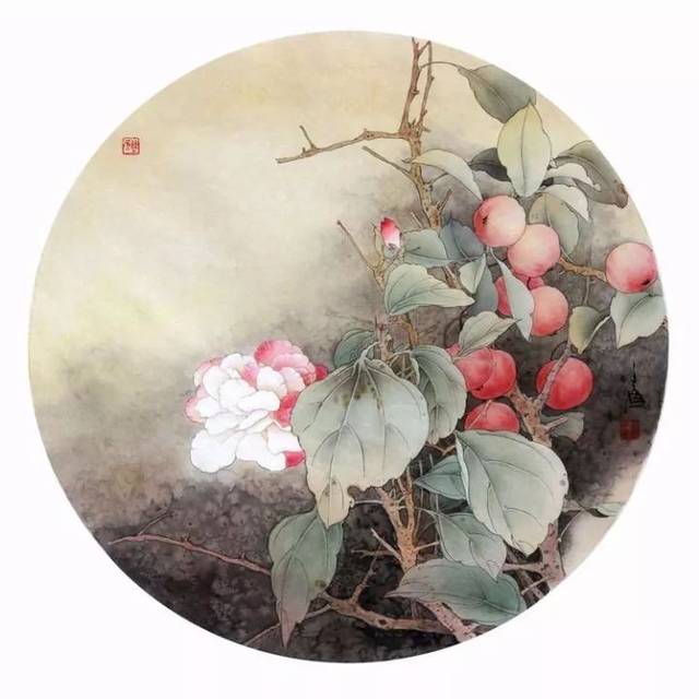 工笔《岁月静好,没骨画海棠花绘制示范,工笔画的线条美_手机搜狐网