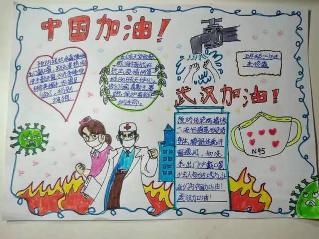 【未成年人】铜川耀州"红孩儿"用手抄报为武汉加油,为中国祈福