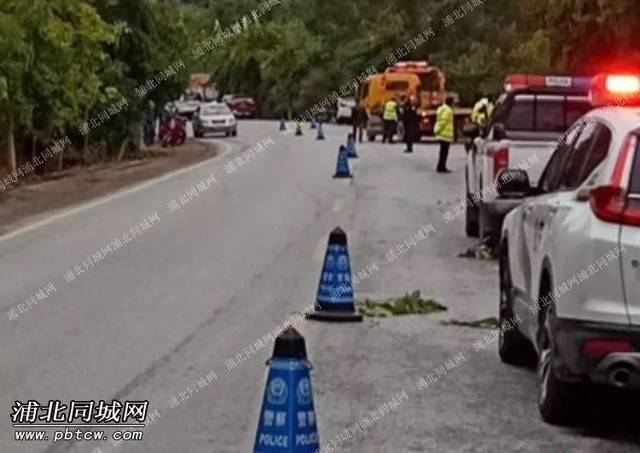 夫妻双亡!浦北龙门路段车祸现场,车牌亮了