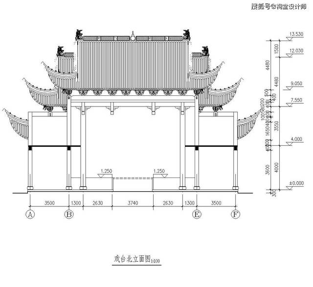 戏台设计,戏台方案,戏台效果图,戏台图纸建筑工程图集