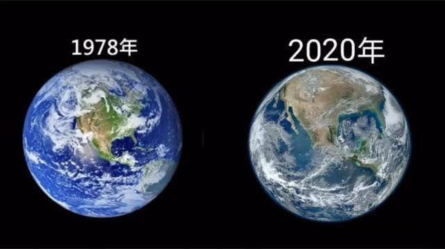 2020年卫星图显示,地球被污染后开始变灰色了