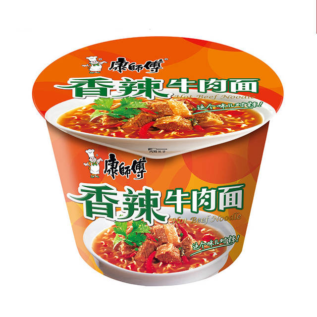 第二种,康师傅麻辣牛肉面