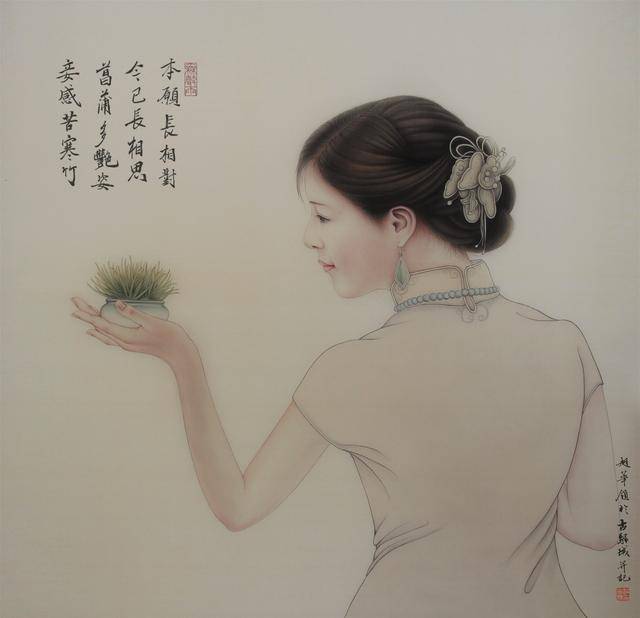 中国菖蒲工笔画第一人,赵华领作品欣赏