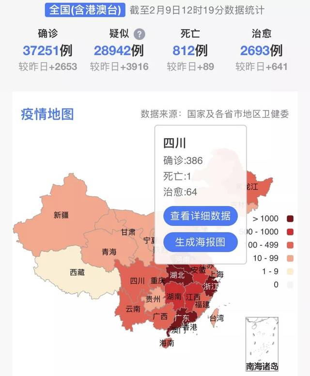 2月9日疫情地图速览四川2月9日起分类逐步恢复道路运输快速恢复城市