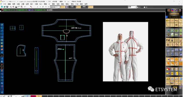 et/富怡/博克cad,医用防护服样板,可直接用于生产!抗击疫情,人人有责!