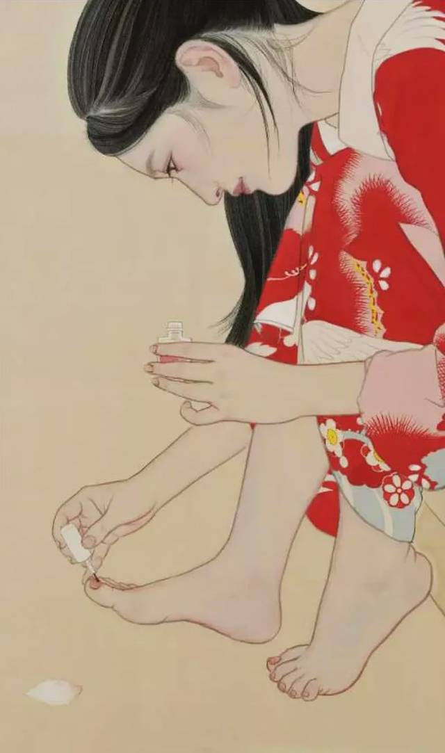 大竹彩奈工笔日本人物画人物