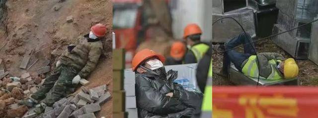 在火神山的施工现场,一个山东潍坊工人受伤了,被钢筋割伤了手指