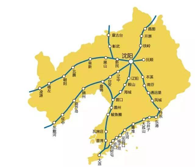 全国各省高铁线路图(2020,未含直辖市和港澳台)