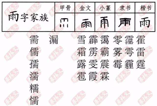 【双法字理】雨字大家族