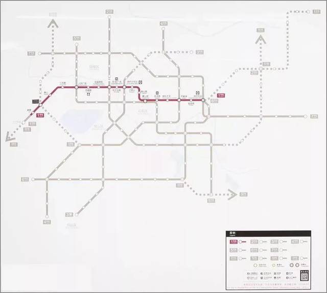 (地铁1号线站内展示的徐州地铁规划图,包括1~7号线,以及s1~s4号线)