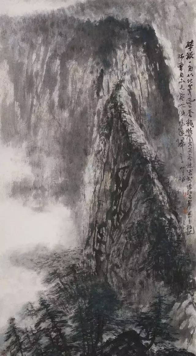 他以山水画闻名于世,坚持革新主张,其画立意高远,境界