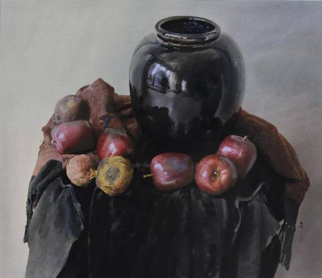 《静物/刘寿祥/纸本水彩/96×64cm/2016年