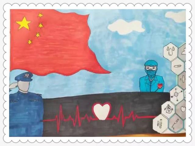 疫情防控 名山红领巾在行动(四)"我心中的英雄"线上绘画大赛作品展出