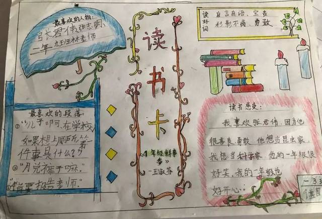 书香缕缕溢心间——承德小学一年级读书卡展示活动