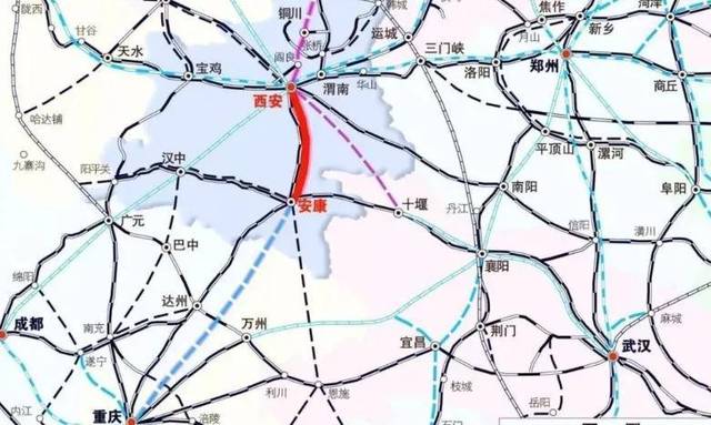 西安至十堰高速铁路:线路长度(km)257,设计时速(km\h)350,项目所在