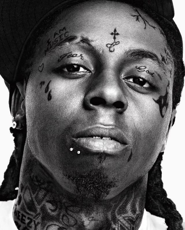 图片:pinterest lil wayne,the game,birdman,等人均有的面部泪滴纹身