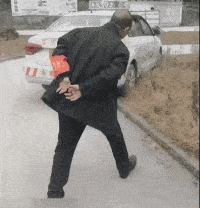搞笑gif:一开始没注意还以为是艺术作品,画得太好了